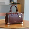 Fashionable Vintage Rivet BoxShaped Handbag For Women Personalized Street Style Boston Bag 1