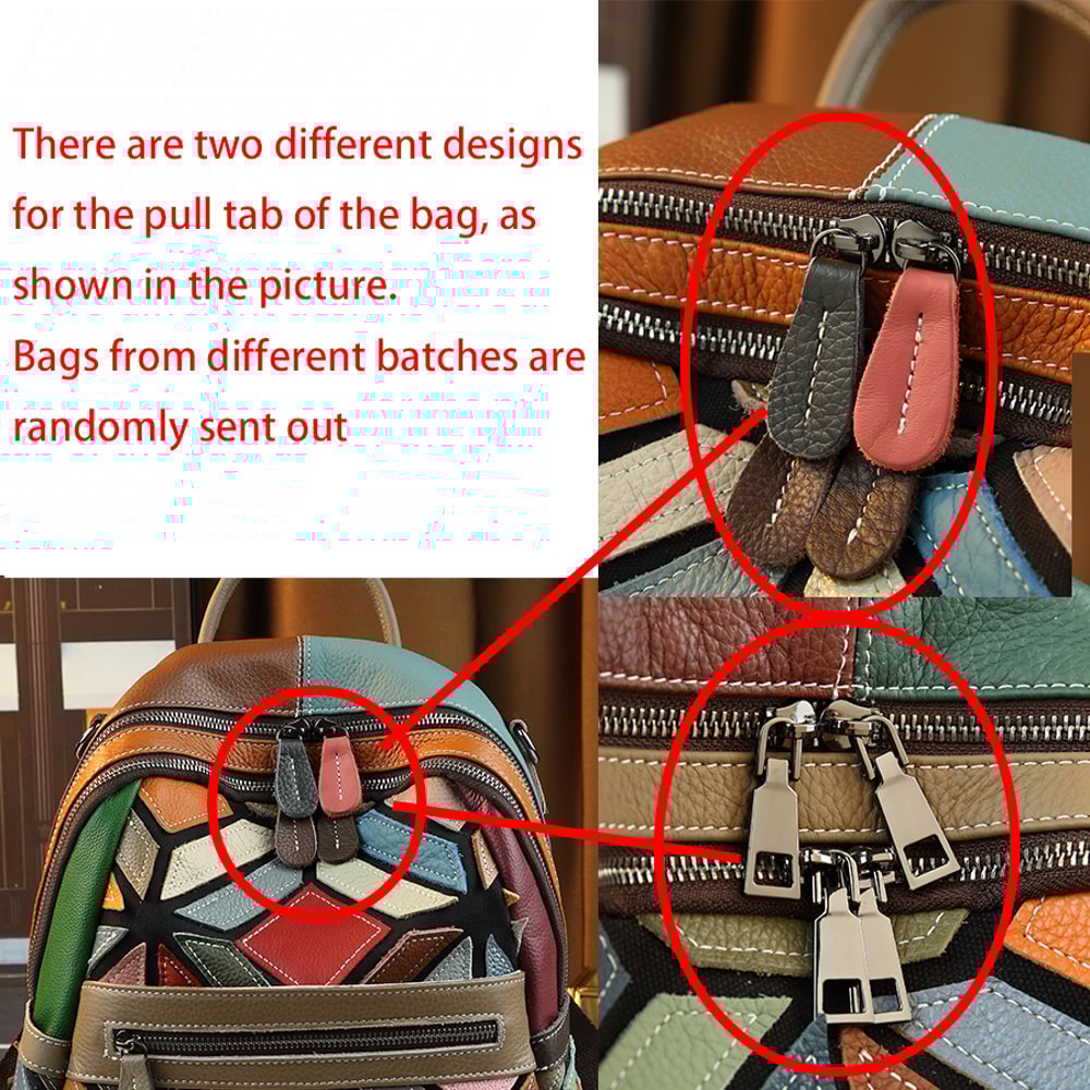 Stylish Geometric Stitching Leather Backpack for Travel Large Capacity Vibrant and Functional