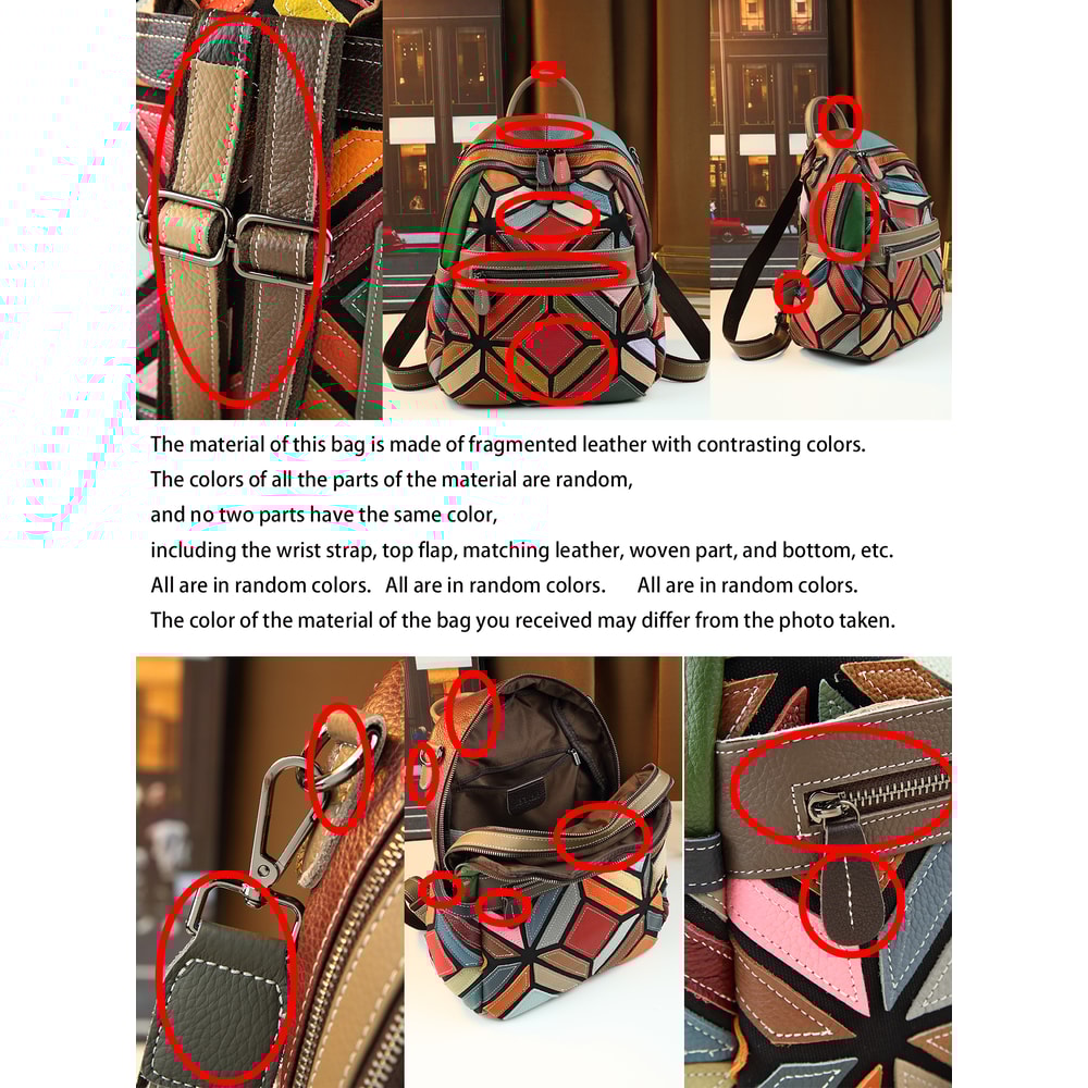 Stylish Geometric Stitching Leather Backpack for Travel Large Capacity Vibrant and Functional