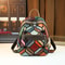 Stylish Geometric Stitching Leather Backpack for Travel Large Capacity Vibrant and Functional