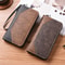 Vintage Mens RFID Leather Clutch Bag Genuine Crazy Horse Leather Money Wallet Phone Pouch Coin Pur 0