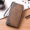 Vintage Mens RFID Leather Clutch Bag Genuine Crazy Horse Leather Money Wallet Phone Pouch Coin Pur 6