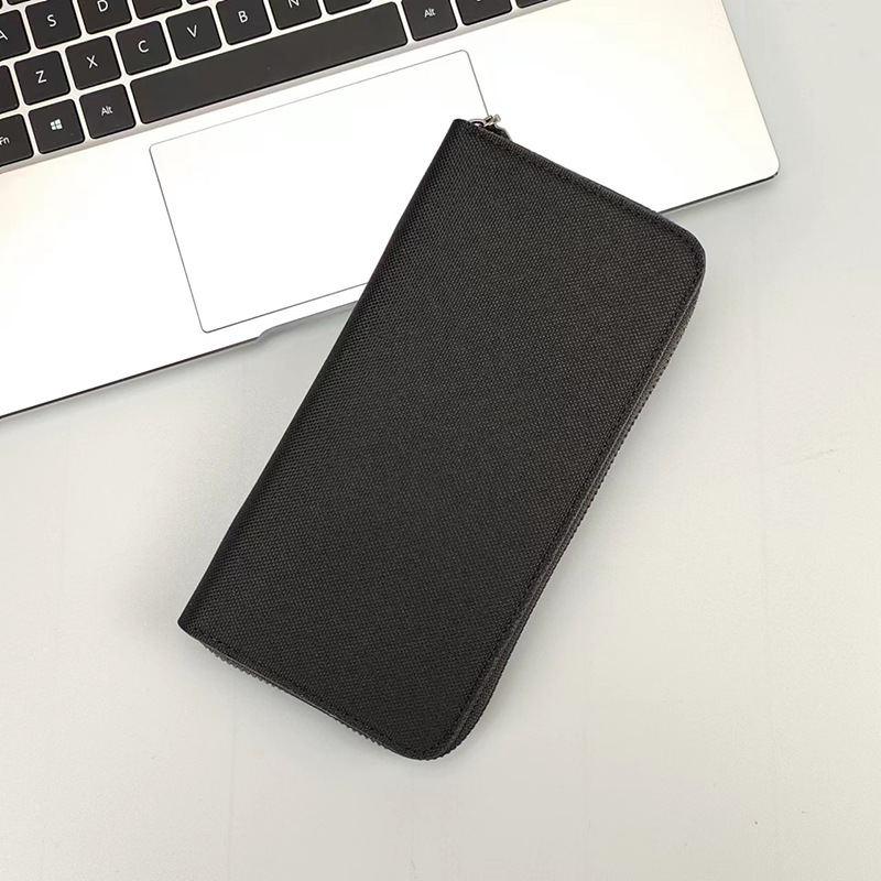Mens Fashionable Long Wallet Oxford Fabric Zipper Card Holder 5