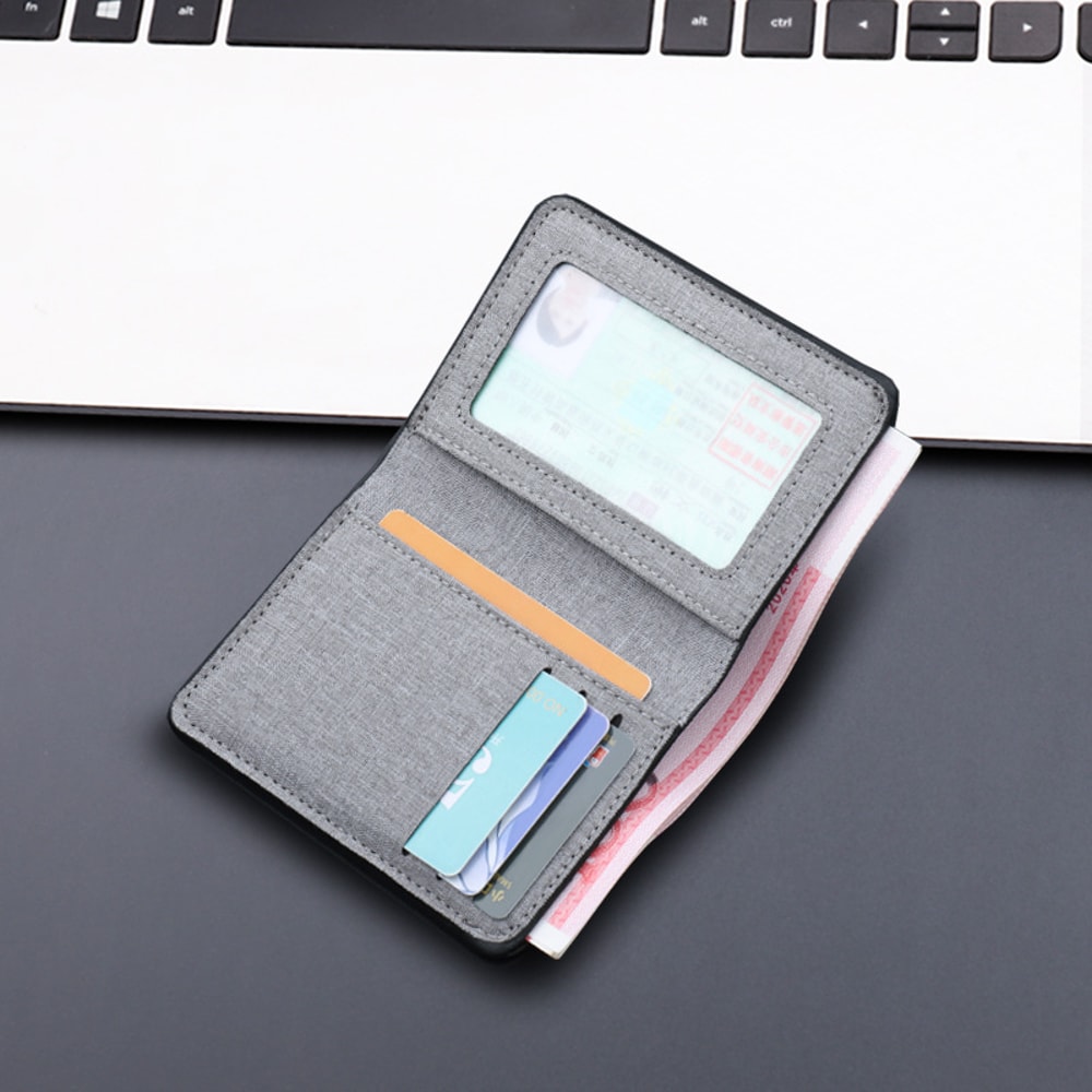 Ultrathin Minimalist Mens Wallet Slim Leather Card Holder With Money Clip For Men 3