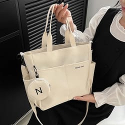 canvas crossbody bag for women casual shoulder tote messenger handbag for daily use and school