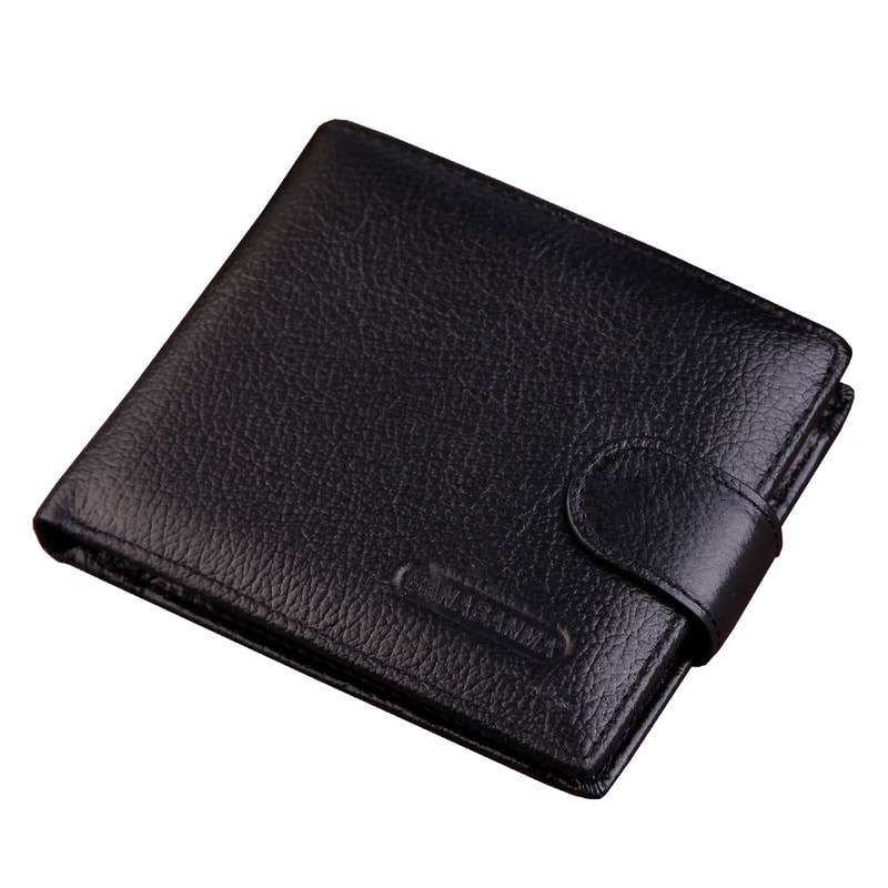 Genuine Leather Mens Wallet With Money Clip Zipper For Cards 4