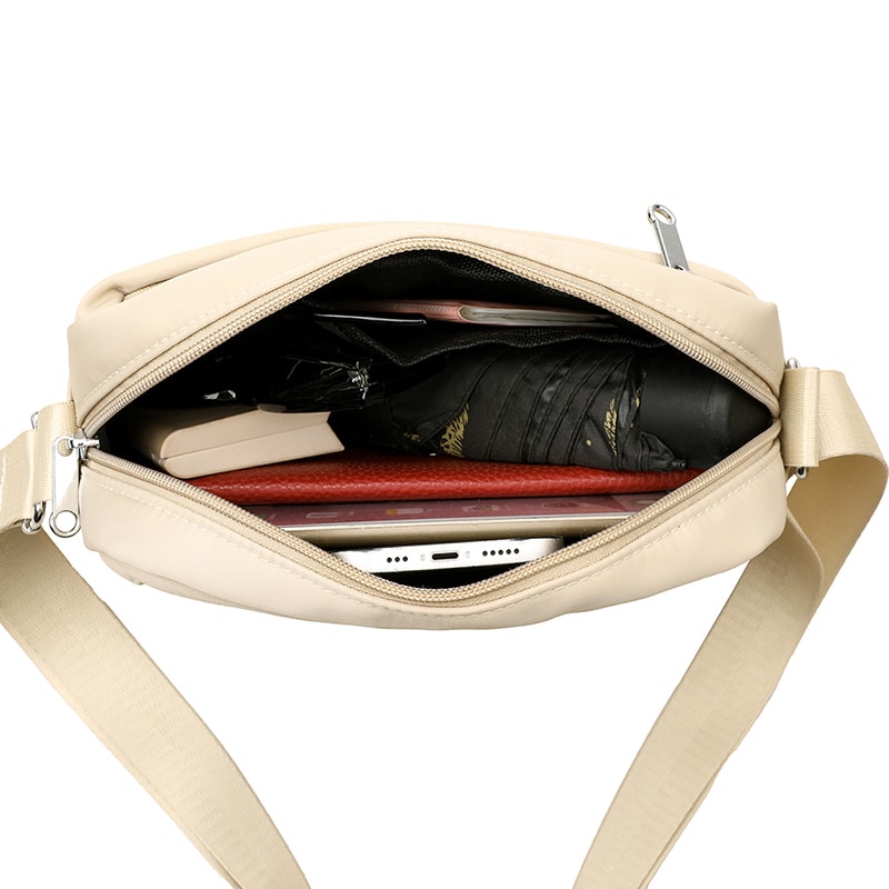 Largecapacity Womens Office Backpack Waterproof Nylon Bag With Multi Compartment Design Trendy Sing 4