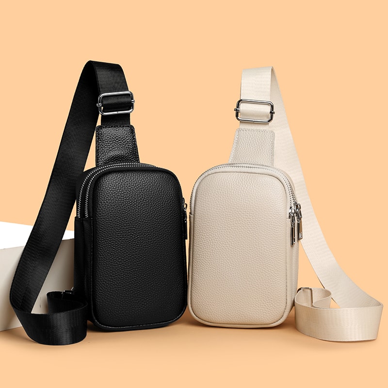 Genuine Leather Crossbody Chest Bag For Women Stylish Shoulder Purse 1