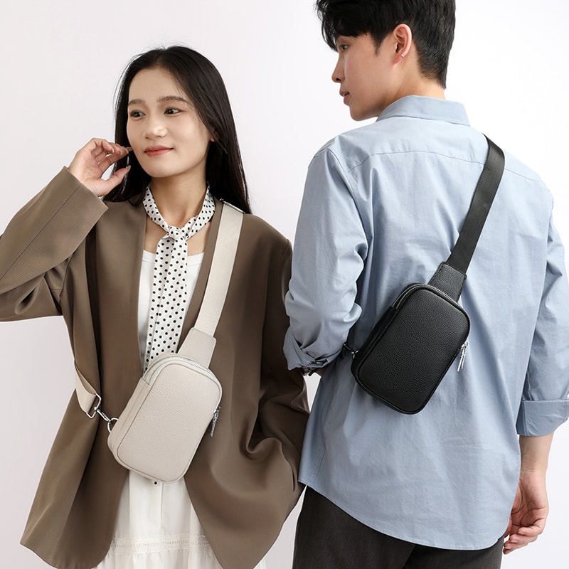 Genuine Leather Crossbody Chest Bag For Women Stylish Shoulder Purse 2