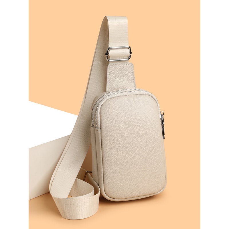 Genuine Leather Crossbody Chest Bag For Women Stylish Shoulder Purse 4