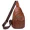 Vintage PU Leather Chest Pack Womens Retro Shoulder Crossbody Bag 4