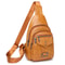 Vintage PU Leather Chest Pack Womens Retro Shoulder Crossbody Bag 6
