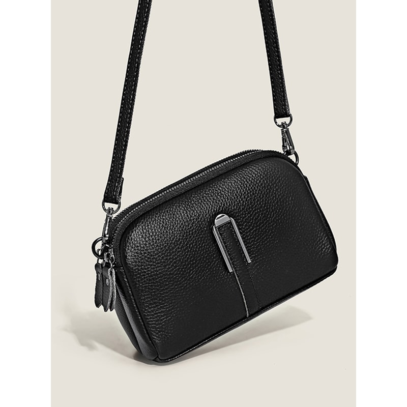 Luxury Genuine Leather Crossbody Messenger Bag For Women Elegant Shoulder Bag Phone Clutch 4