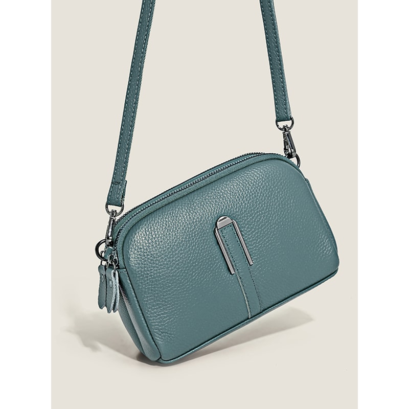 Luxury Genuine Leather Crossbody Messenger Bag For Women Elegant Shoulder Bag Phone Clutch 5