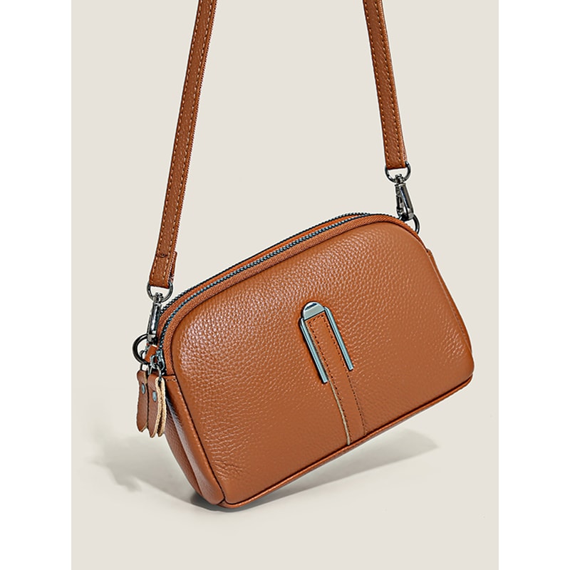 Luxury Genuine Leather Crossbody Messenger Bag For Women Elegant Shoulder Bag Phone Clutch 6