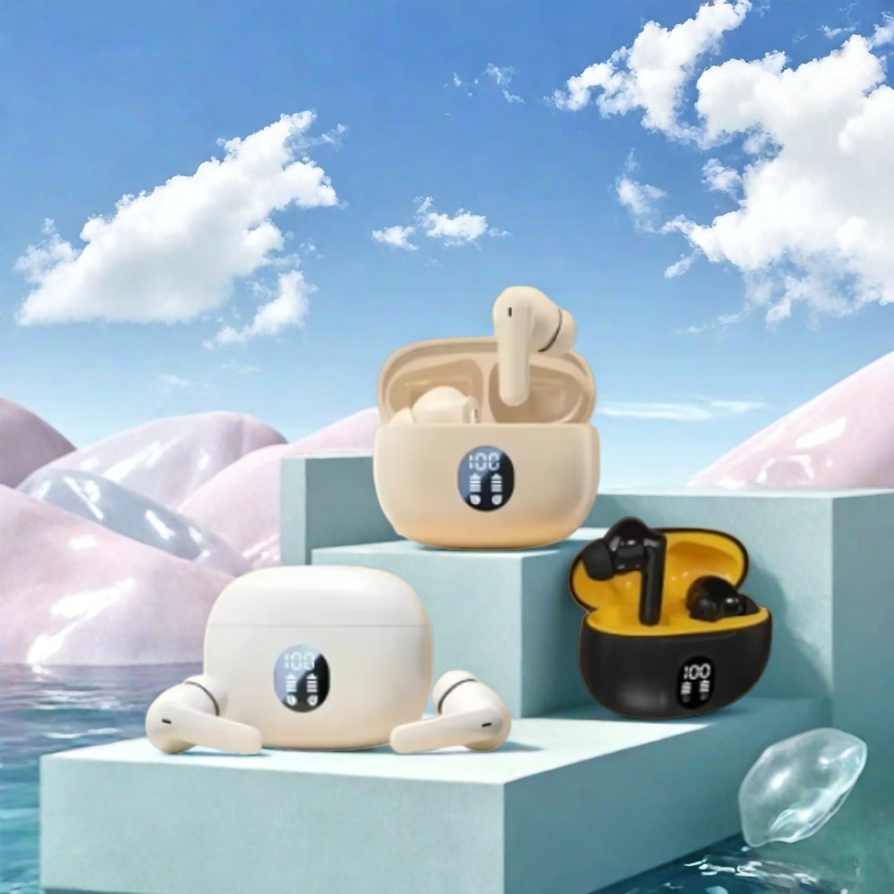 TWS Wireless Gaming Headphones With Microphone Noise Reduction High Fidelity Bass Earphones 2