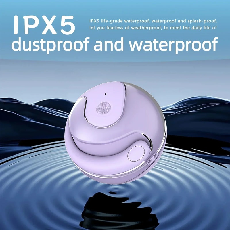 Wireless Bluetooth Earbuds with Mic & Touch Control Comfortable Ear Hook for Gaming & Calls