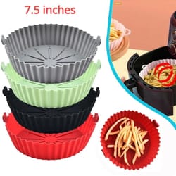 premium air fryer silicone basket liners reusable non stick pot & parchment paper replacement
