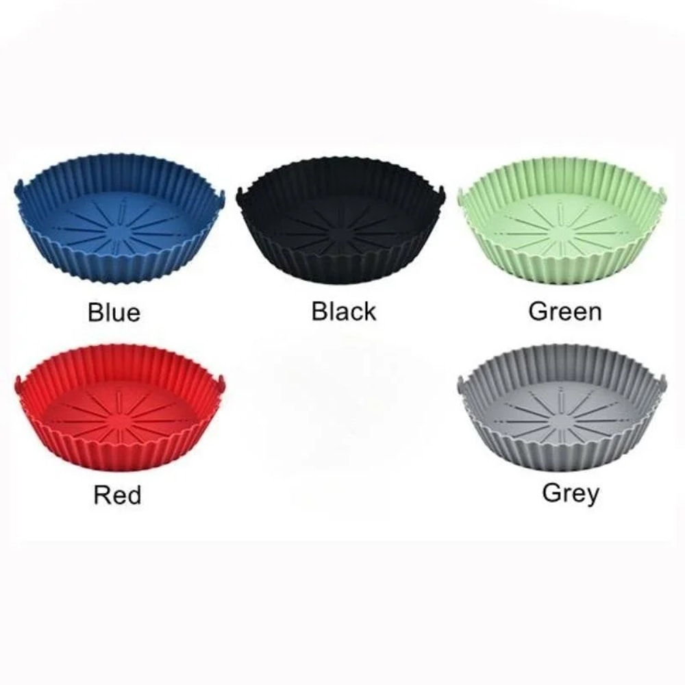 Premium Air Fryer Silicone Basket Liners Reusable Non Stick Pot Parchment Paper Replacement 4
