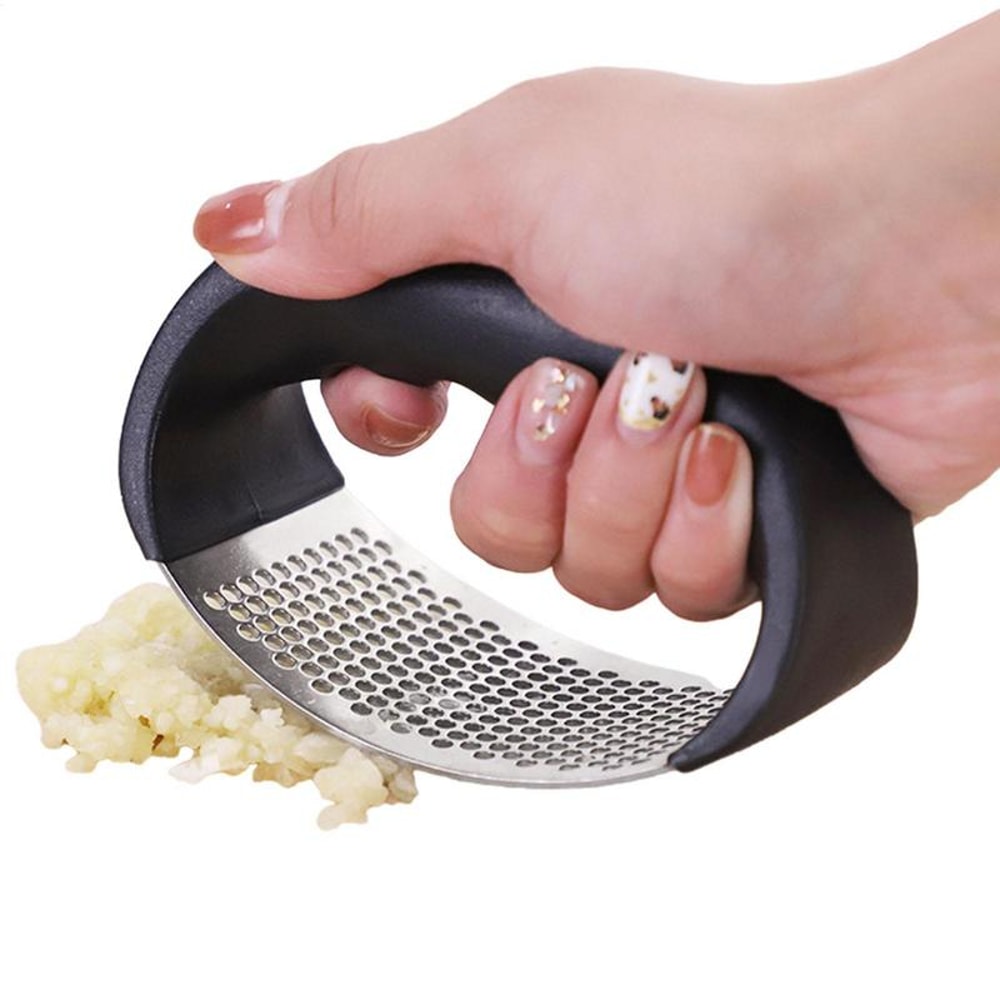 Stainless Steel Garlic Press Mincer Durable Manual Garlic Crusher for Effortless Chopping and Crushing
