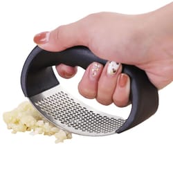 stainless steel garlic press mincer durable manual garlic crusher for effortless chopping and crushing