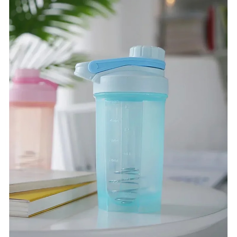 Leak Proof Protein Shaker Bottle BPA Free Plastic Sports Water Bottle For Fitness Daily Hydration 3