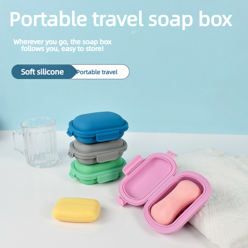 Portable Travel Soap Box With Lid Leakproof Drainage Case For Business Trips 1