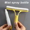Multi Function Window Cleaning Squeegee with Spray Bottle & Microfiber Scrub Car & Household Cleaner Tool