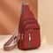 Fashionable Retro Womens Bag PU Leather Crossbody Chest Bag With Zipper 2