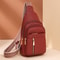 Fashionable Retro Womens Bag PU Leather Crossbody Chest Bag With Zipper 2