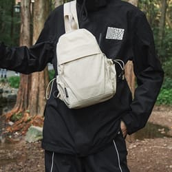 lightweight hiking sling bag for men & women with usb charging port & rfid blocking