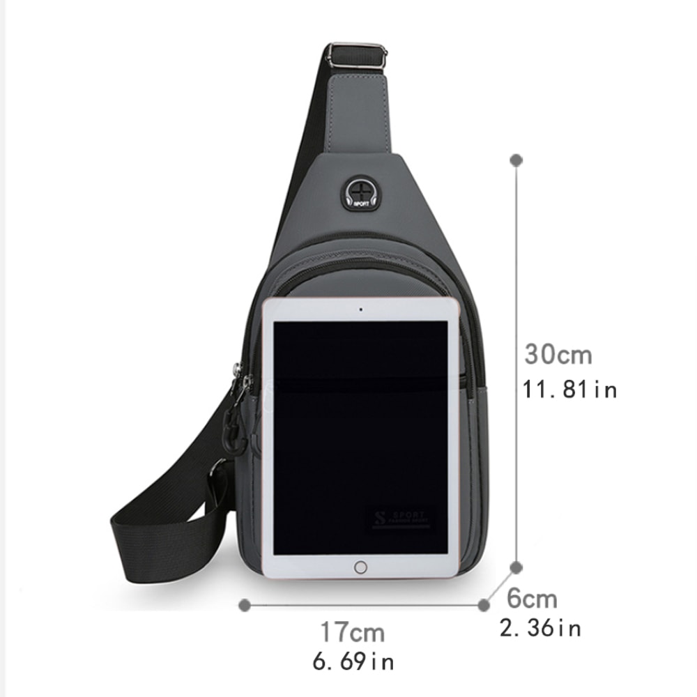 Adjustable Crossbody Bag For Men Women Durable Hiking Travel Sports Chest Backpack 4