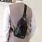 Stylish PU Leather Chest Bag For Men Casual Travel Crossbody Sling Messenger Shoulder Bag 3