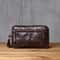 Vintage Genuine Leather Wallet Phone Bag For Men And Women Zippered Cowhide Card Holder 2