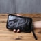 Vintage Genuine Leather Wallet Phone Bag For Men And Women Zippered Cowhide Card Holder 6