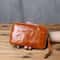 Vintage Genuine Leather Wallet Phone Bag For Men And Women Zippered Cowhide Card Holder 7