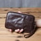 Vintage Genuine Leather Wallet Phone Bag For Men And Women Zippered Cowhide Card Holder 8