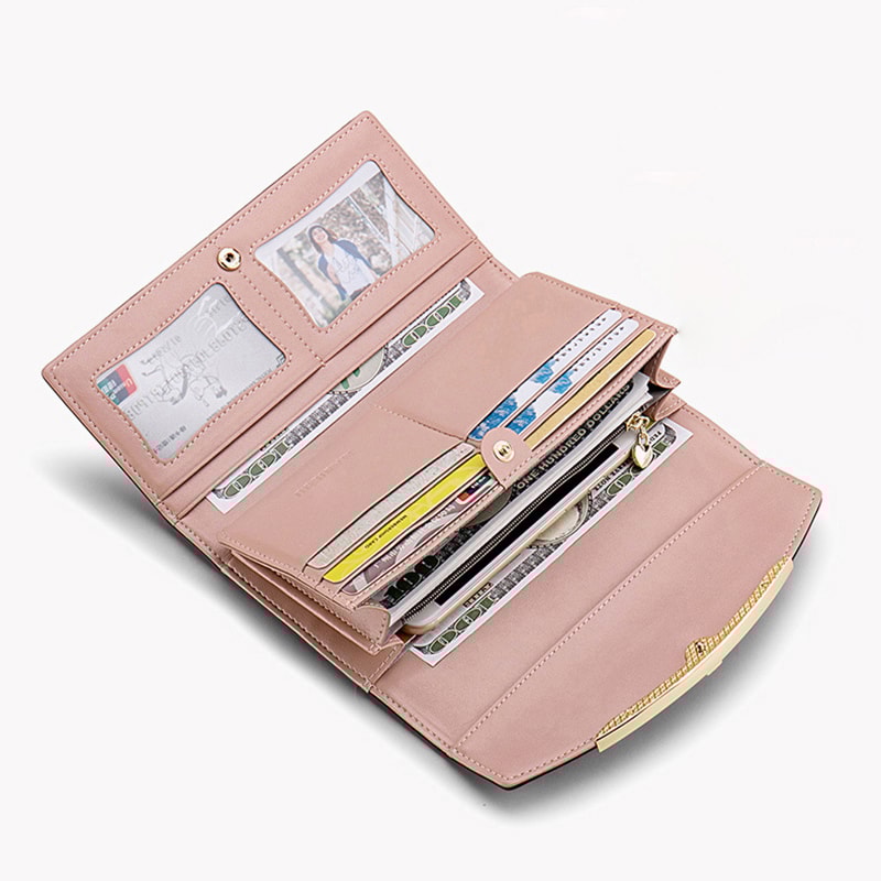 Luxury Designer Womens Long Leather Wallet High Quality Large Capacity Multifunctional Purses For W 1