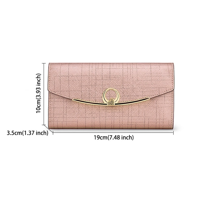 Luxury Designer Womens Long Leather Wallet High Quality Large Capacity Multifunctional Purses For W 2