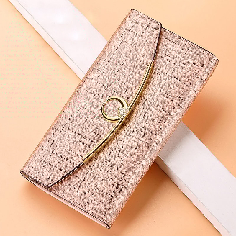 Luxury Designer Womens Long Leather Wallet High Quality Large Capacity Multifunctional Purses For W 7