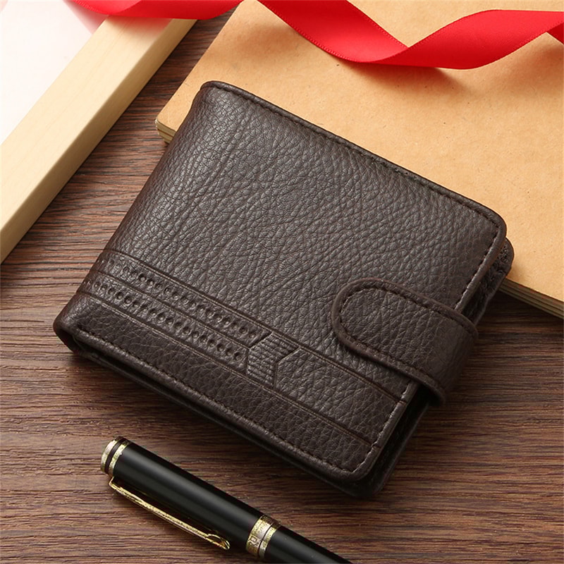 Leather Wallet For Men Slim Zipper Purse With Multi Card Coin Pocket High Quality 3