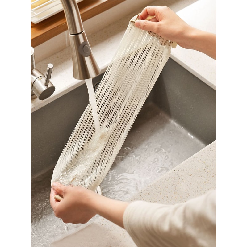 Hanging Garbage Bag Storage Mesh Bag Convenient Kitchen Trash Bag Dispenser 2
