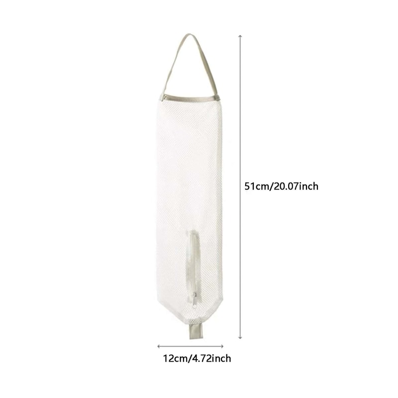 Hanging Garbage Bag Storage Mesh Bag Convenient Kitchen Trash Bag Dispenser 3