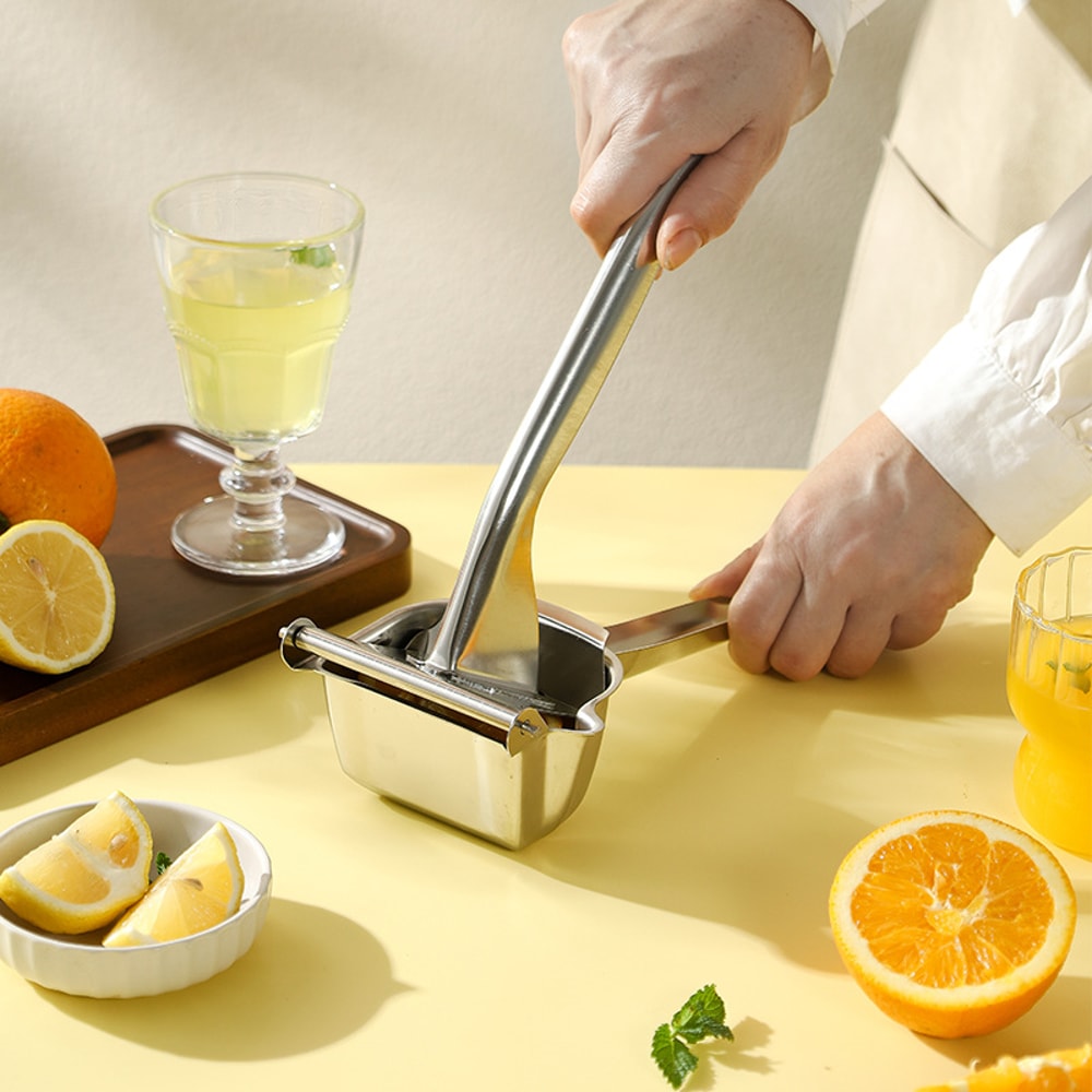 Stainless Steel Manual Juicer Effortless Orange, Lemon & Pomegranate Squeezer for Fresh Juices at Home