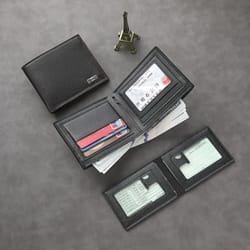 classic retro short wallet for men waterproof credit card holder with coin pocket