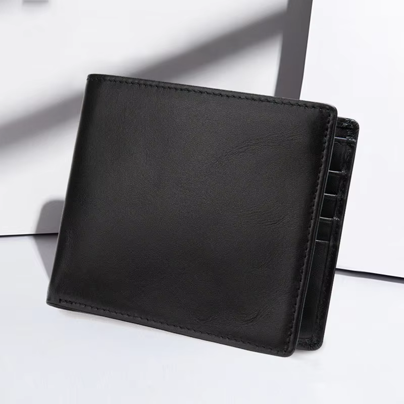 Premium Soft Genuine Leather Wallet Stylish Black Card Holder for Men