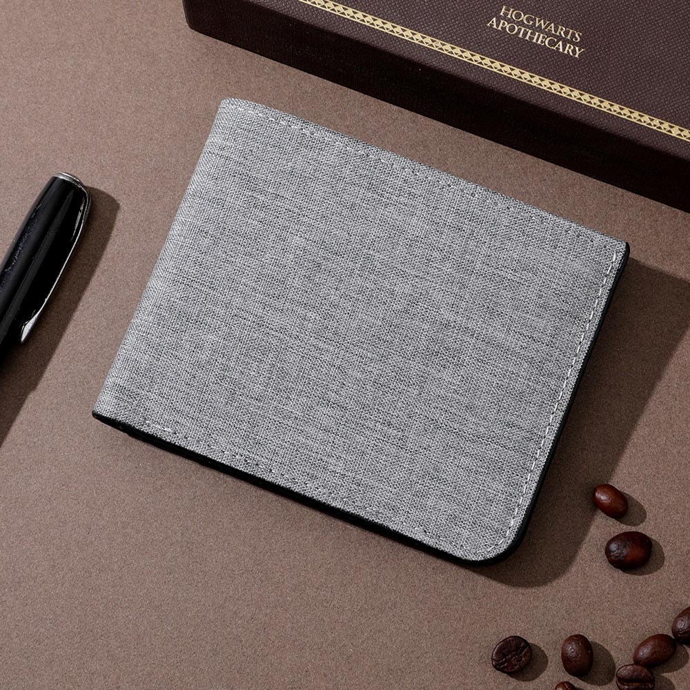 Mens Canvas Wallet Casual Double Fold Photo Card Holder Short Wallet 1