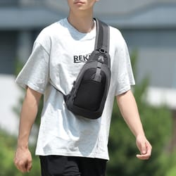 lightweight crossbody chest bag with adjustable strap ideal for hiking & travel