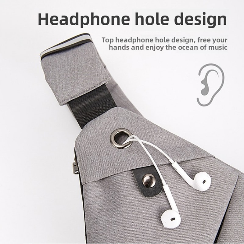 Waterproof Anti Theft Crossbody Chest Bag For Men Multifunctional Sports Messenger Bag 2