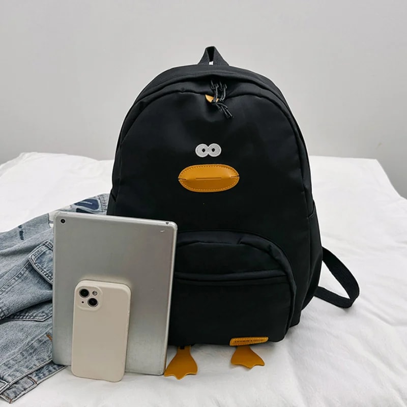 Cartoon Duck Backpack For College Travel Cute Versatile Design For Women Students 3